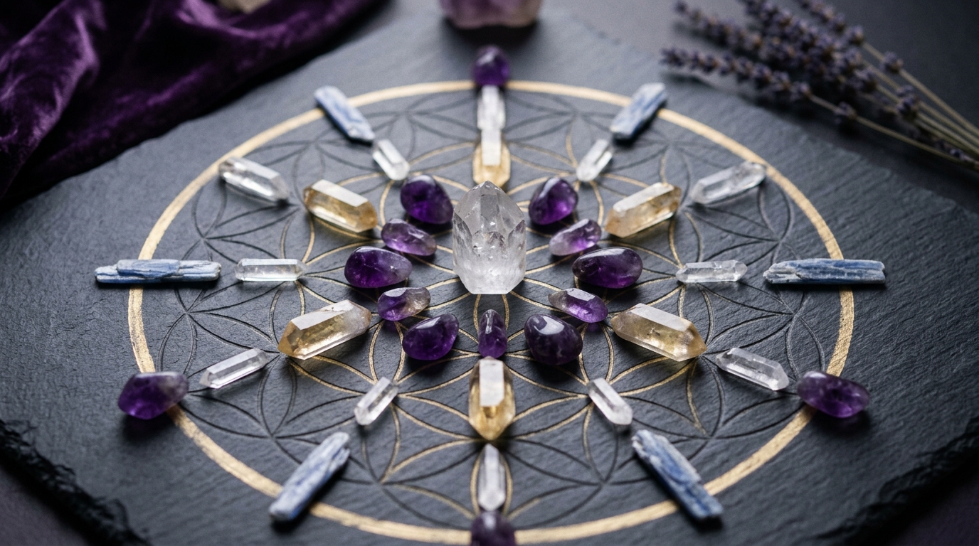 Crystal Grid คืออะไร ทำเองได้ไหม ใช้หินอะไรบ้าง | Amethez — ภาพประกอบ 1