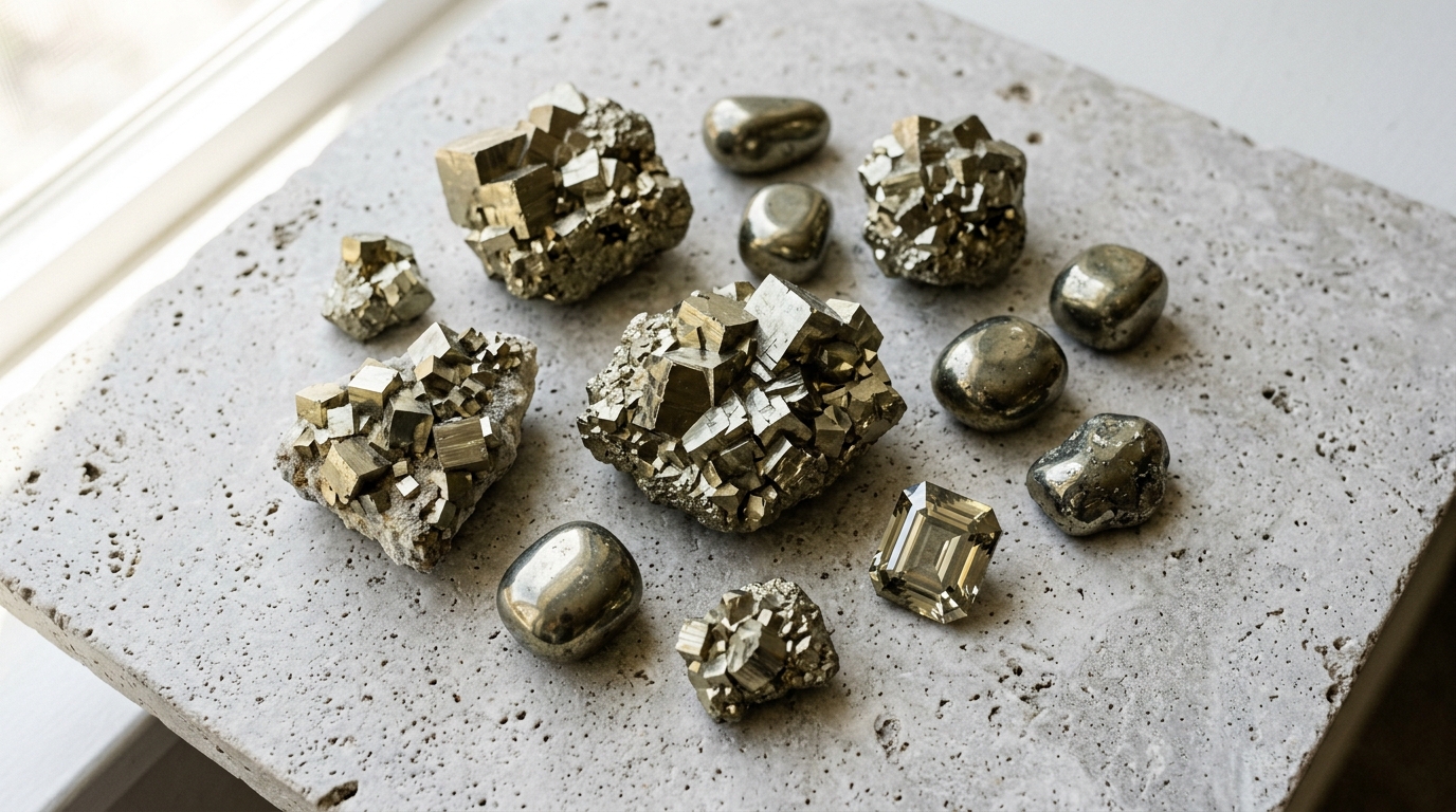 ไพไรต์ (Pyrite) หินแห่งความมั่งคั่ง สรรพคุณและความหมาย | Amethez
