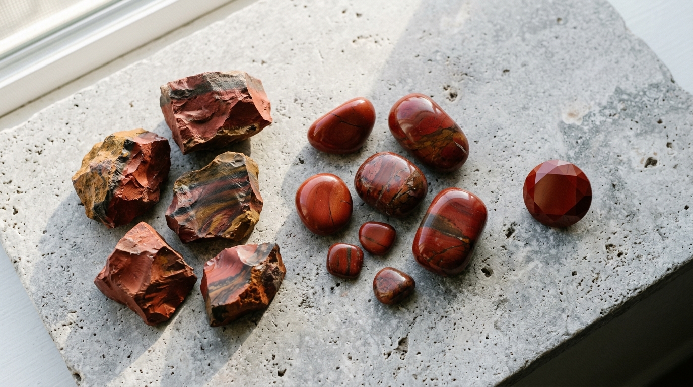 เรดแจสเปอร์ (Red Jasper) หินแห่งความมั่นคง สรรพคุณและความหมาย | Amethez