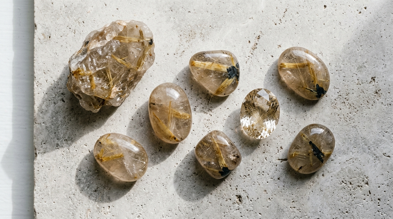 ควอตซ์รูทิเลต (Rutilated Quartz) หินแห่งพลังงาน สรรพคุณและความหมาย | Amethez