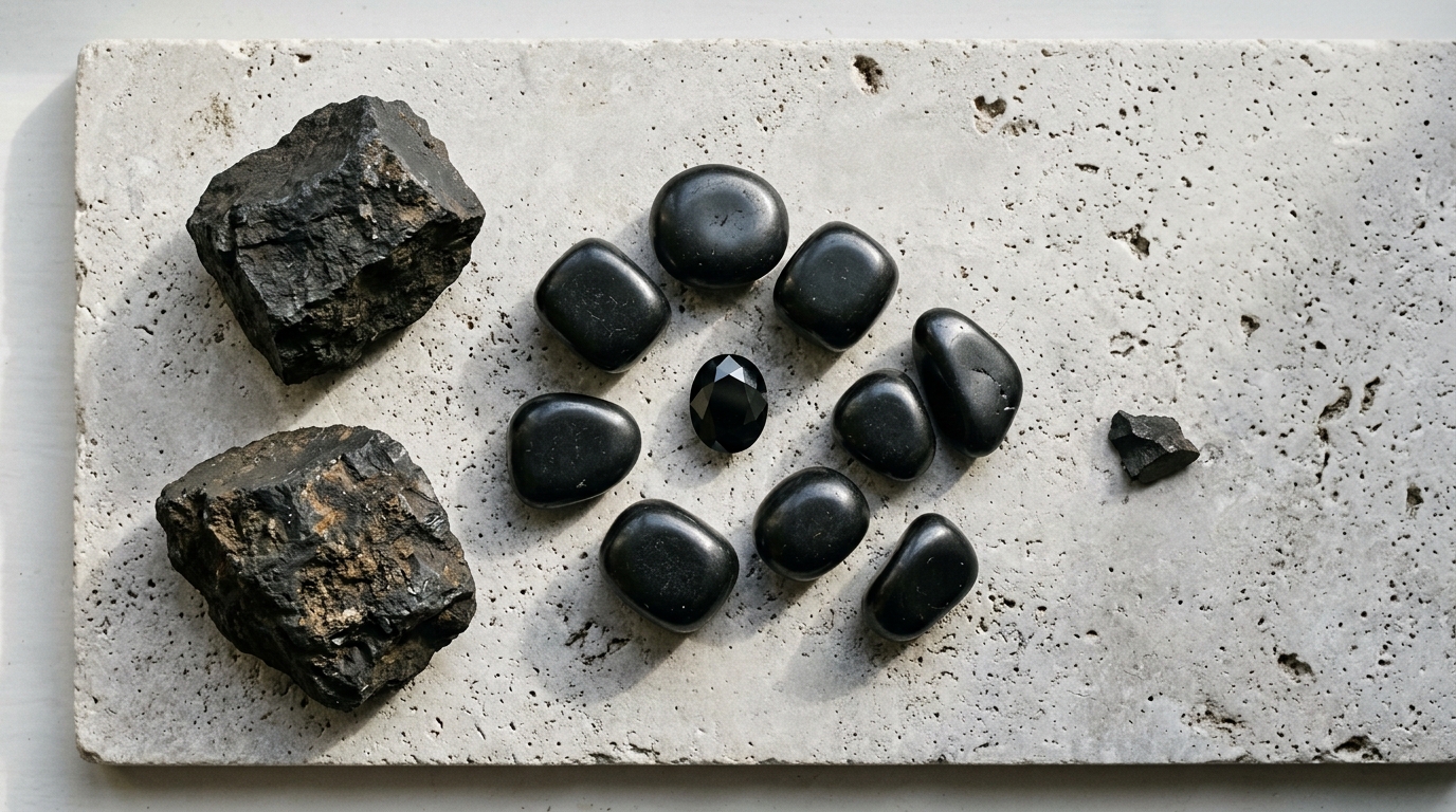 ชังไกต์ (Shungite) หินแห่งการปกป้อง สรรพคุณและความหมาย | Amethez
